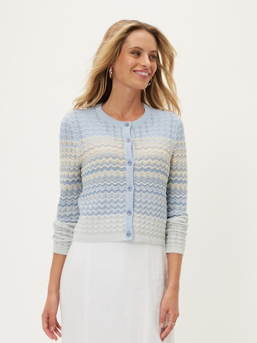 Lizzie Metallic Gradient Cardi                                                                                                  