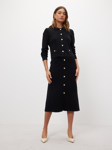 Yvonne Milano Knit Pencil Skirt                                                                                                 