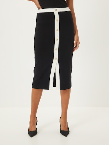 Sandy Tipped Midi Skirt                                                                                                         