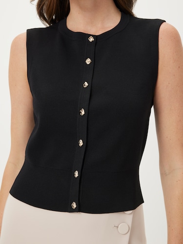 Louise Sleeveless Milano Vest                                                                                                   