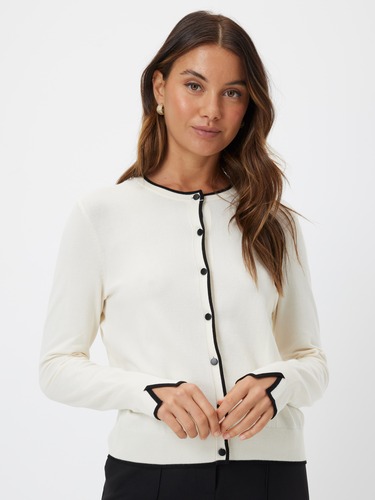 Tilly Crew Neck Tipped Cardi                                                                                                    