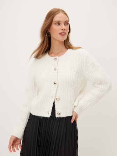 Diana Cable Knit Cardigan                                                                                                       