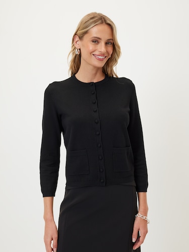 Claudia Covered Button Cardi                                                                                                    