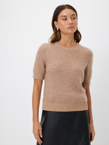 Gabby Fluffy Short Sleeve Knit                                                                                                  