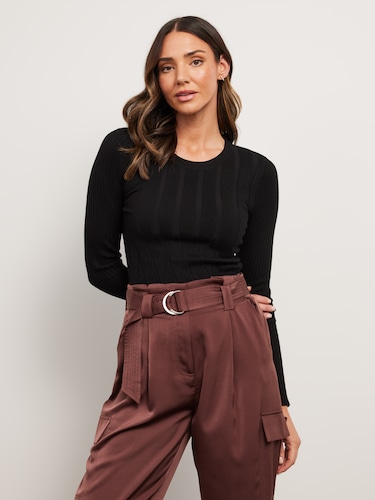 Annabelle Long Sleeve Rib Knit                                                                                                  