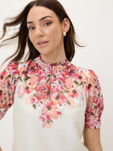 Sophia Lace Trim Top                                                                                                            