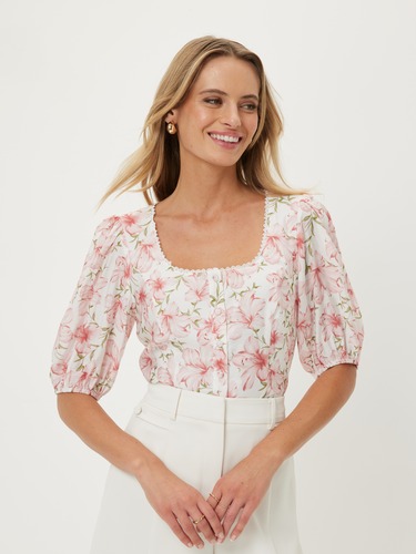 Bailey Lace Trim Top                                                                                                            