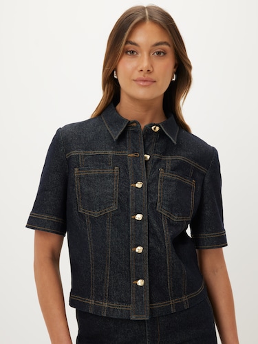 Billy Short Sleeve Denim Shirt                                                                                                  