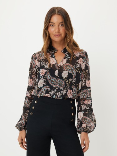 Hayley Lace Trim Blouse                                                                                                         