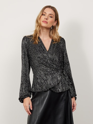 Paris Velvet Wrap Top                                                                                                           