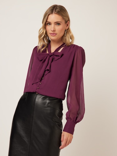 Rockie Tie Neck Blouse                                                                                                          