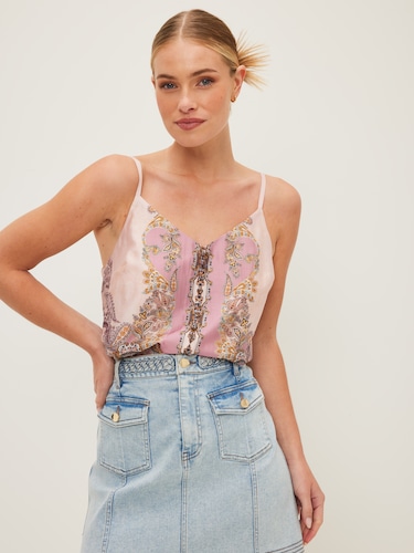 Pia Placement Print Cami                                                                                                        