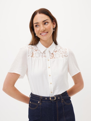 Lace Yoke Shirt                                                                                                                 