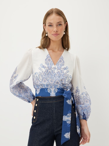 Love Story Wrap Blouse                                                                                                          