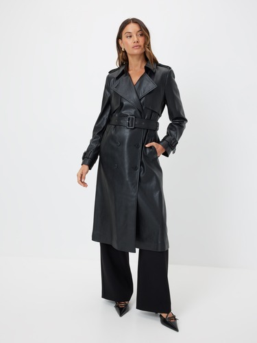 Fifth Avenue Faux Leather Trench                                                                                                
