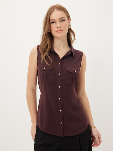 Jade Sleeveless Shirt                                                                                                           