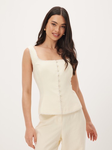 Delilah Button Through Top                                                                                                      