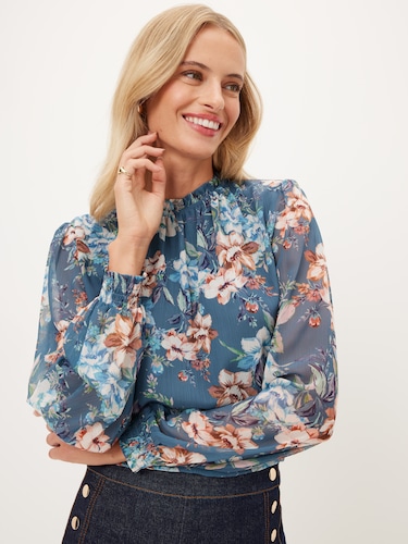 Gabby Yoryu Gathered Neck Top                                                                                                   