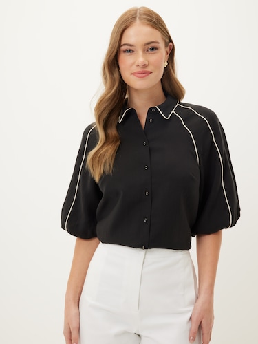 Frankie Panelled Sleeve Blouse                                                                                                  