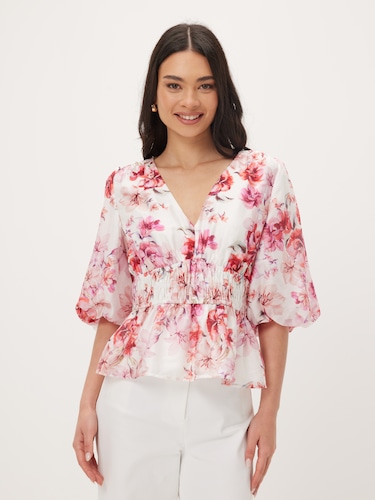 Harmony Shirred Bodice Blouse                                                                                                   