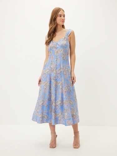 Estelle Button Thru Midi Dress                                                                                                  