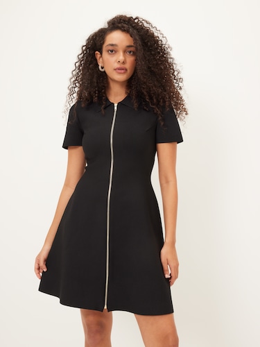 Zara Zip Through Milano Dress                                                                                                   