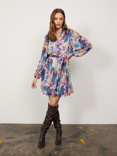 Sienna Button Front Short Dress                                                                                                 