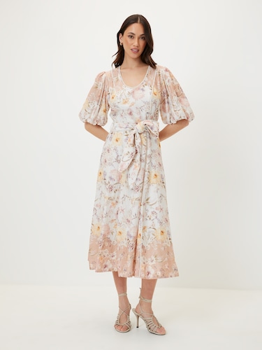 Madeline Trim Midi Dress                                                                                                        