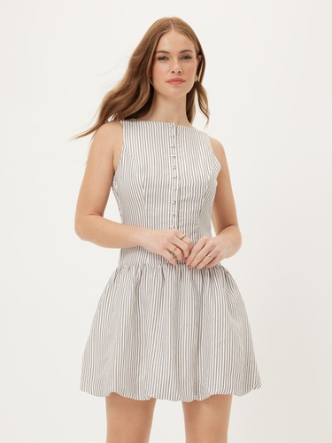 Brooks Bubble Hem Short Dress                                                                                                   