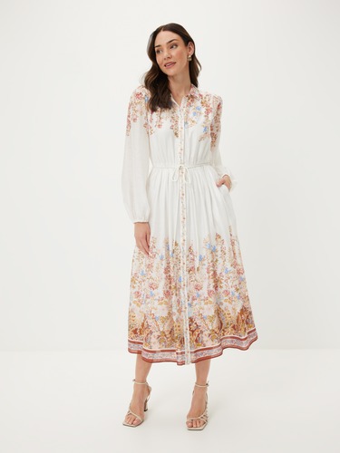 Zoe Midi Shirt Dress                                                                                                            