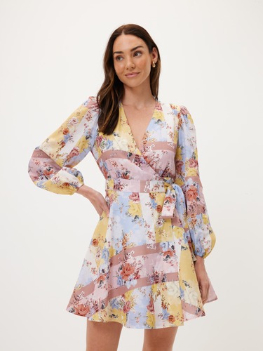 Gabby Long Sleeve Wrap Dress                                                                                                    