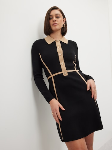 Becca Contrast Mini Dress                                                                                                       