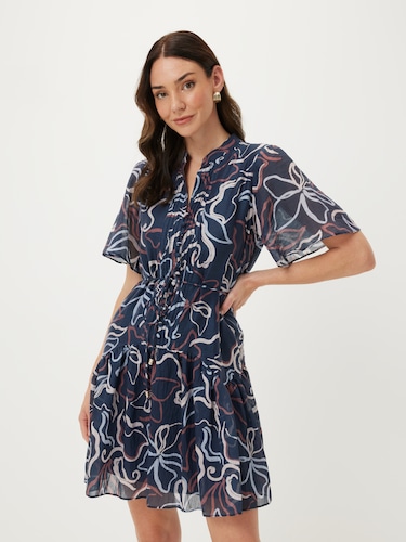 Margot Flutter Sleeve Dress                                                                                                     