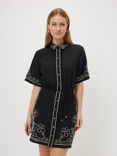 knee length dresses for ladies Beckett Dress 00 / Scarlet main image 0