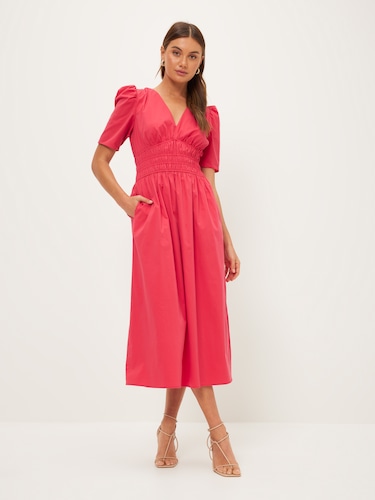 Bella V Neck Midi Dress