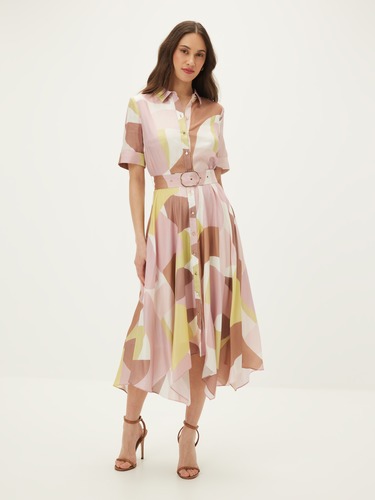 Hazel Hanky Hem Shirt Dress                                                                                                     