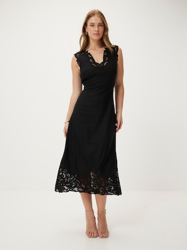 Ursula Cutwork Midi Dress                                                                                                       