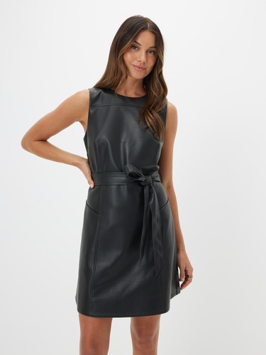 Helsinki Faux Leather Short Dress                                                                                               