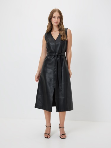 Montreal Faux Leather Midi Dress                                                                                                