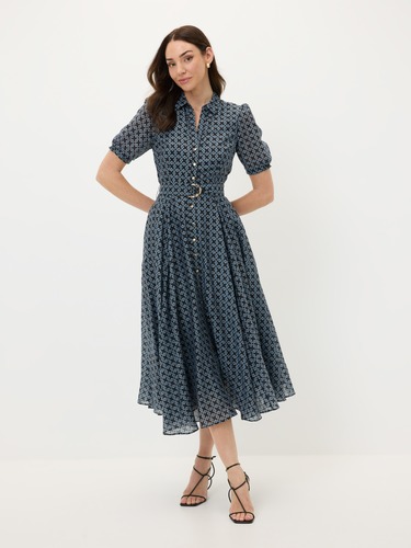 Rhianna Short Sleeve Shirt Dress                                                                                                