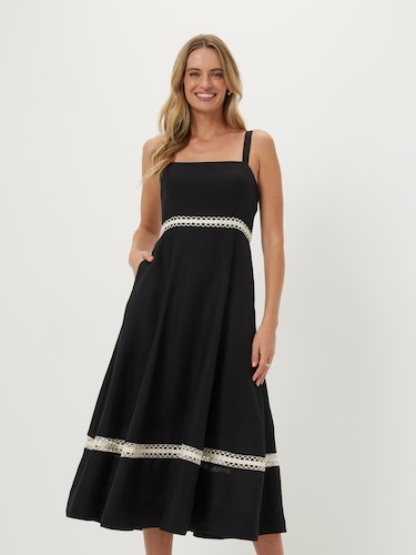 Connie Trim Midi Dress                                                                                                          