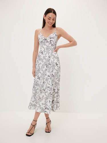 Kingsley Bow Front Midi Dress                                                                                                   