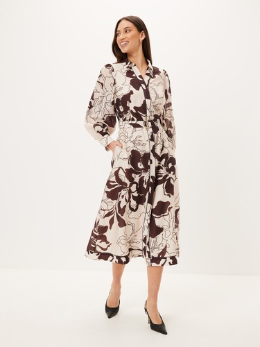 Vanessa Piping Midi Dress                                                                                                       