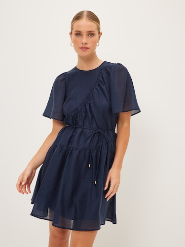 Sara Asymmetric Tied Short Dress                                                                                                