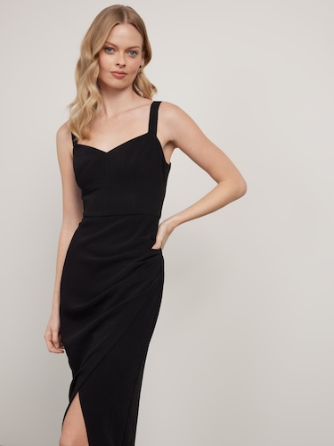 Marissa Draped Front Pencil Dress                                                                                               