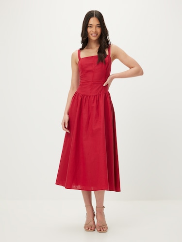 Tori Linen Blend Dress                                                                                                          