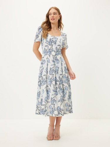 Claudia Short Sleeve Midi Dress                                                                                                 