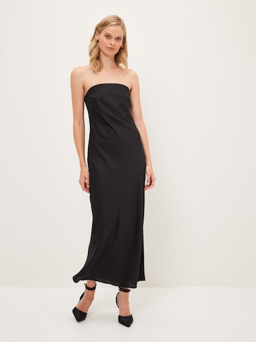 Stella Satin Strapless Dress                                                                                                    