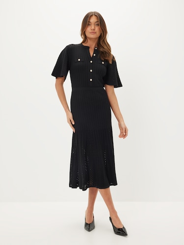 Bethany Ribbed Midi Dress                                                                                                       