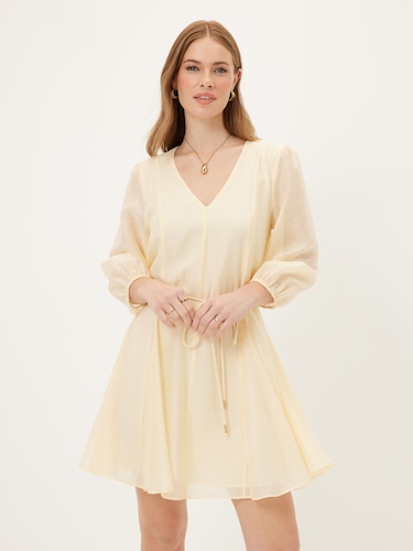 Paige V Neck Short Dress                                                                                                        